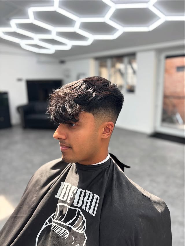 Textured crop with mid fade — Bedford Barber Co